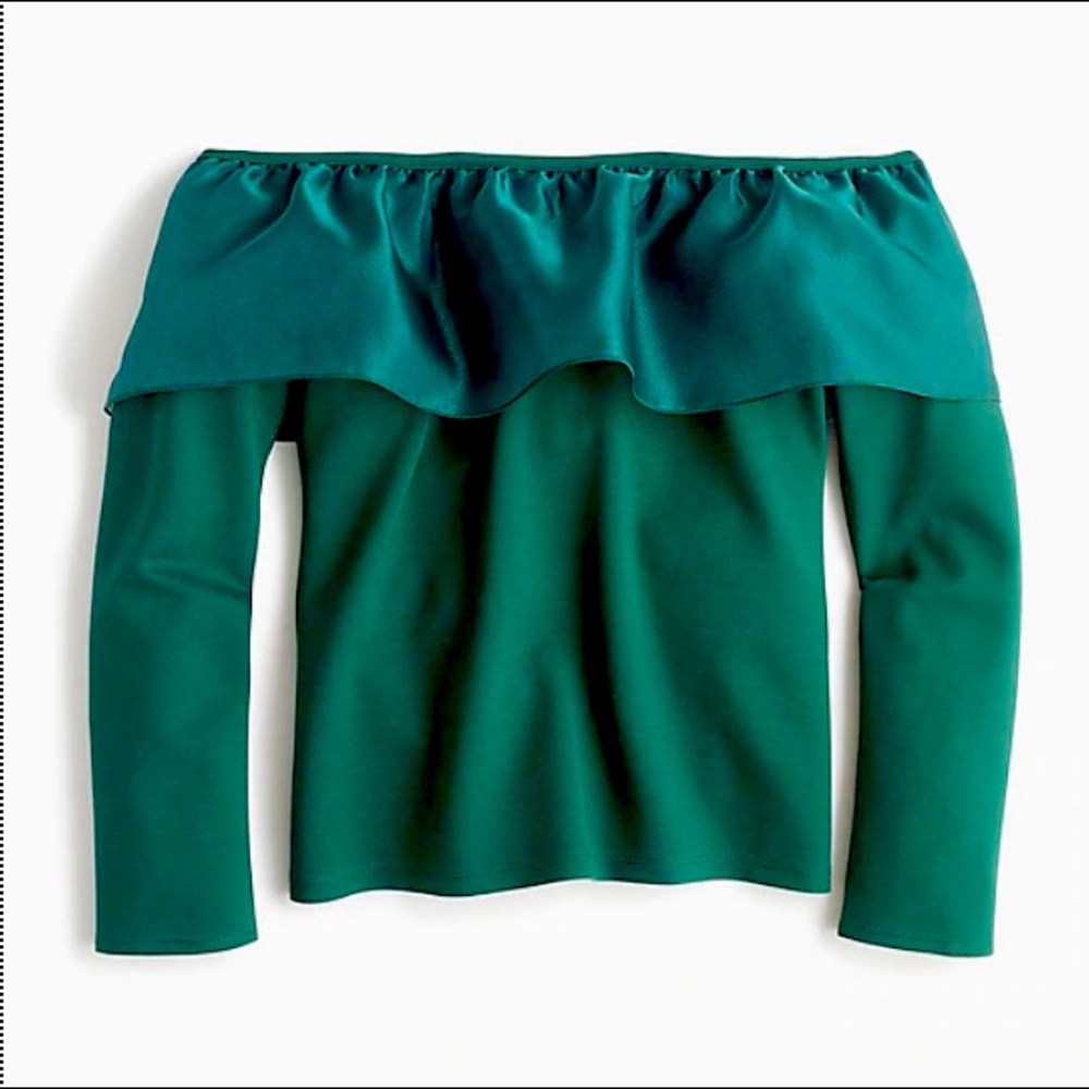 J. Crew Organza Ruffle Top